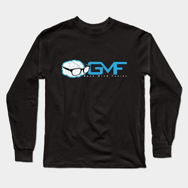 Geek Mind Fusion Logo Horizontal (Dark Colors) Long Sleeve T-Shirt by GeekMindFusion